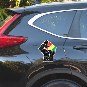Adesivo bandeira Pan-Africana Punho, história negra afro-a