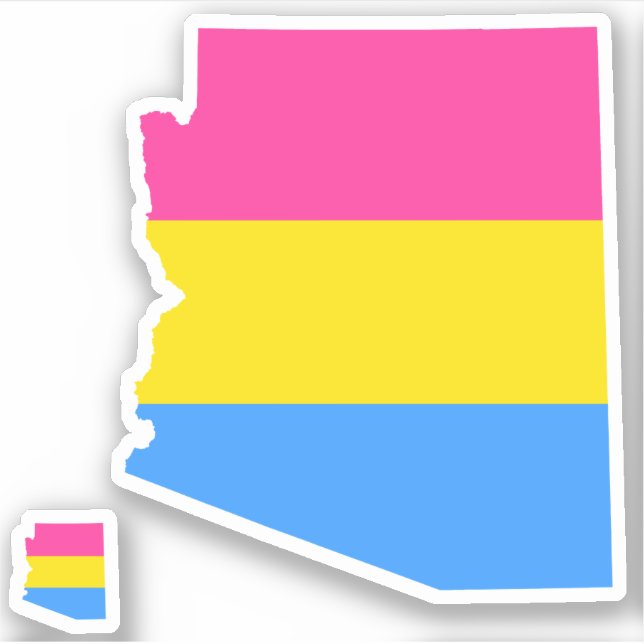 Adesivo bandeira pansexual do orgulho de arizona (Frente)