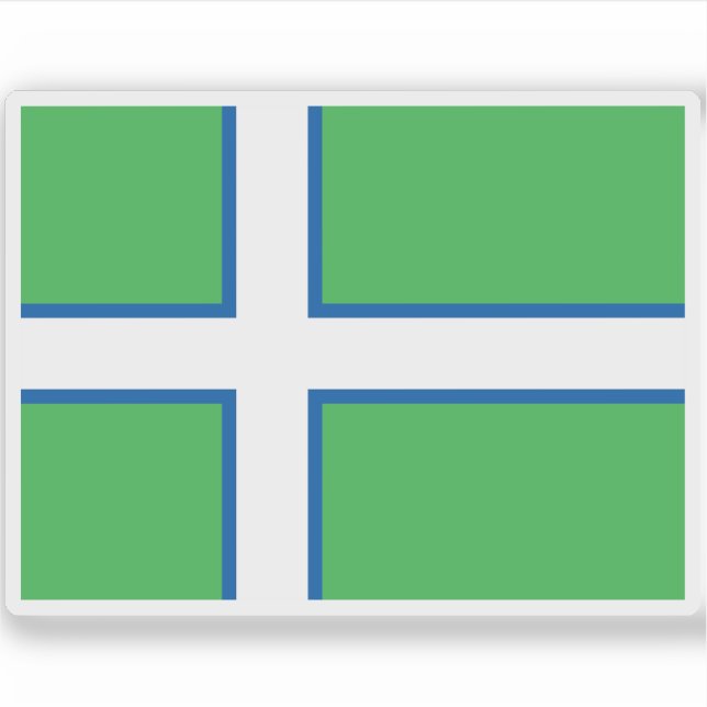 Adesivo Bandeira proposta da Gronelândia (1973) (Frente)