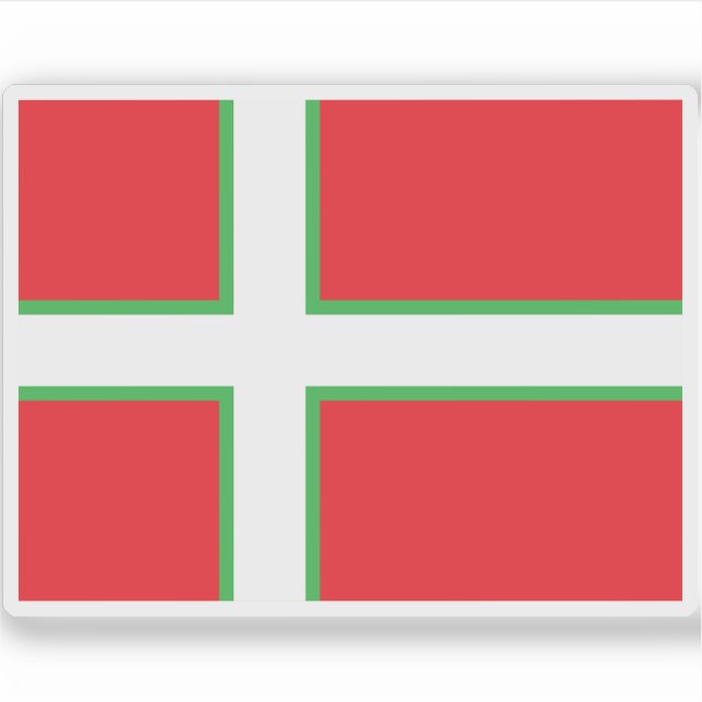 Adesivo Bandeira proposta da Gronelândia (1974) (Frente)