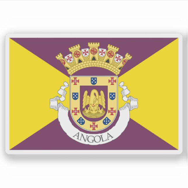 Adesivo Bandeira proposta de Angola (1932) (Frente)