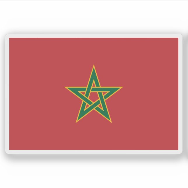 Adesivo Bandeira real de Marrocos (Frente)
