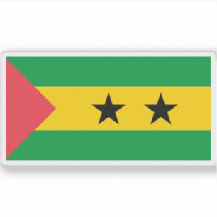 Adesivo Bandeira São Tomé e Príncipe (São Tomé e Príncipe)