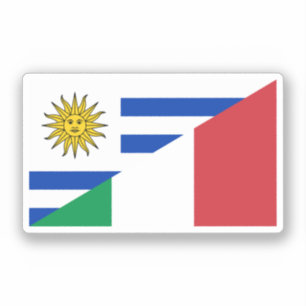 Adesivo bandeira uruguaia italiana