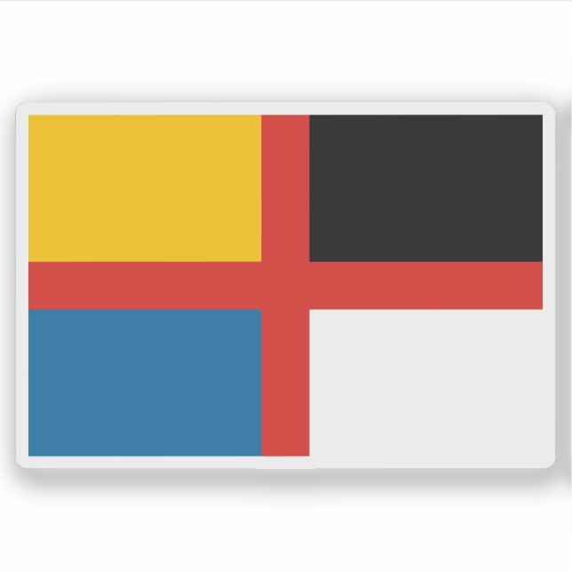 Adesivo Bandeira variante do Império da China (1915-1916) (Frente)