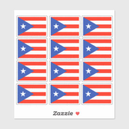 Adesivo Bandera Boricua Puerto Rican Flag 6"x6" Stickers