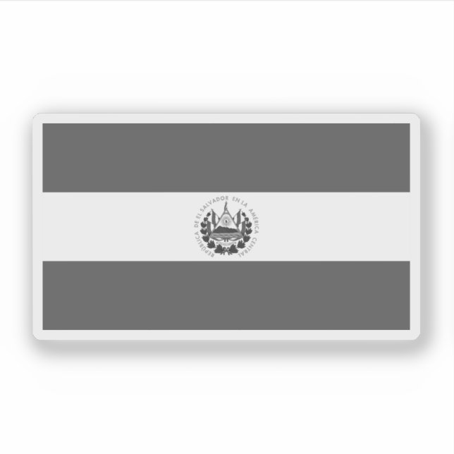 Adesivo Bandera de El Salvador - preto e branco (Frente)