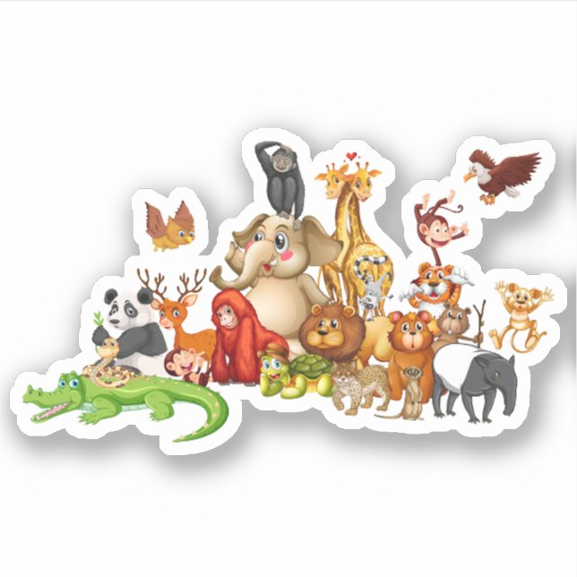 Adesivo Bando fofo de animais (Frente)