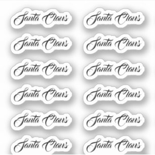 Adesivo Bandung Sticker de Assinatura do Pai Natal Beijo