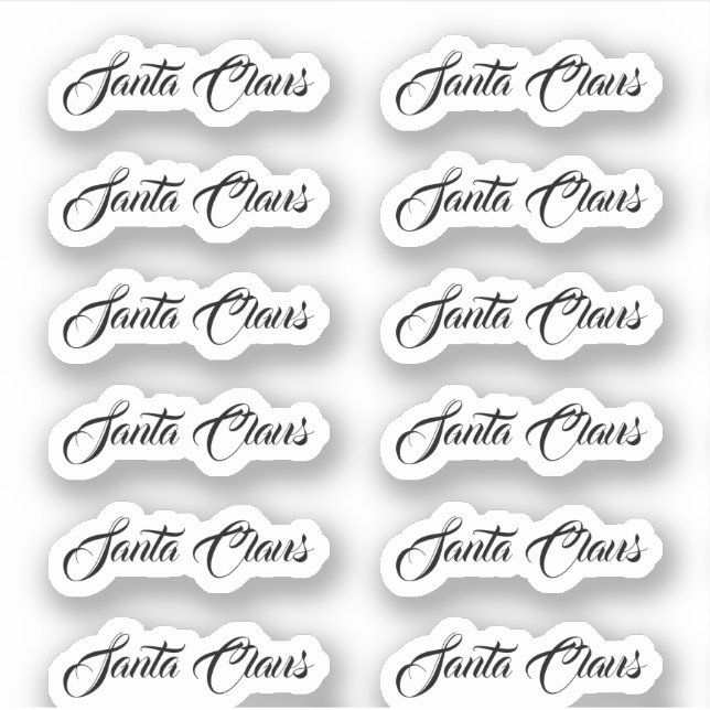 Adesivo Bandung Sticker de Assinatura do Pai Natal Beijo