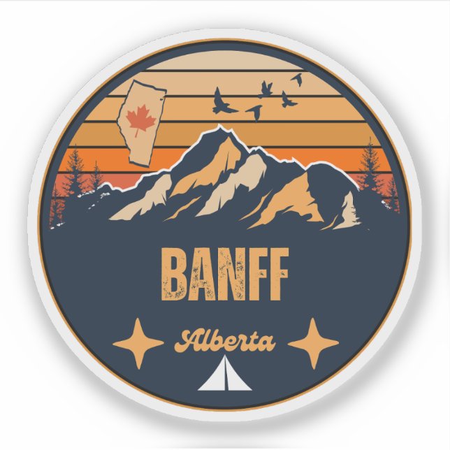 Adesivo Banff, Alberta (Frente)