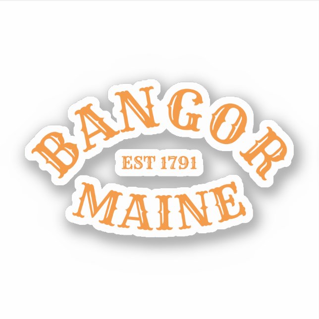 Adesivo Bangor, Maine Oval Sticker (Frente)