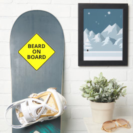 Adesivo Barba de Precaução dos Homens Engraçada no Conselh