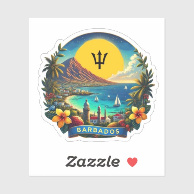 Adesivo Barbados (Folha)