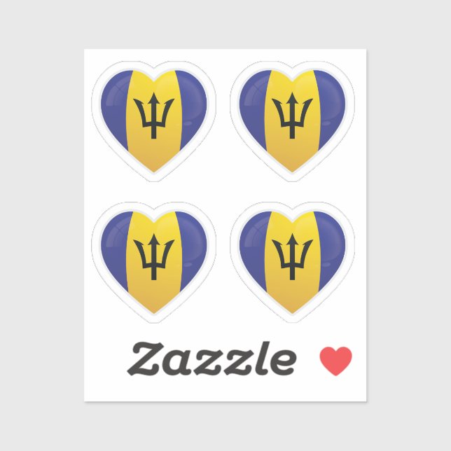 Adesivo Barbados Love Flag (Folha)