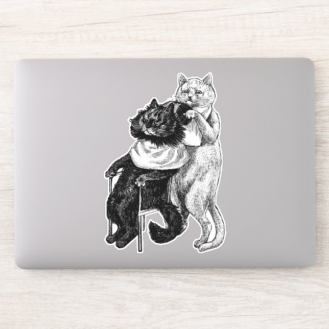 Adesivo Barber compra gatos ilustração animal arte (Computador)