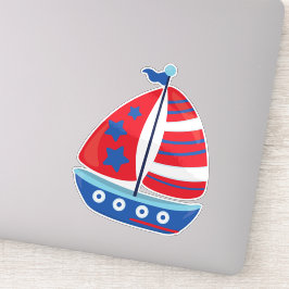 Adesivo Barco à vela, marinheiro, à vela, navio, velas, ba