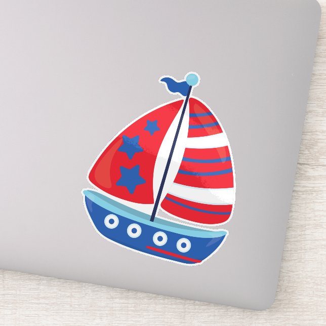 Adesivo Barco à vela, marinheiro, à vela, navio, velas, ba (Detalhe)