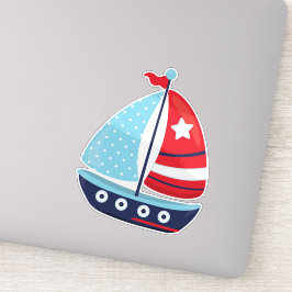 Adesivo Barco à vela, marinheiro, à vela, velas, barco, na