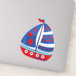 Adesivo Barco à vela, marinheiro, à vela, velas, navio, ba