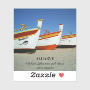 Adesivo Barcos de Pesca na Praia do Algarve Foto