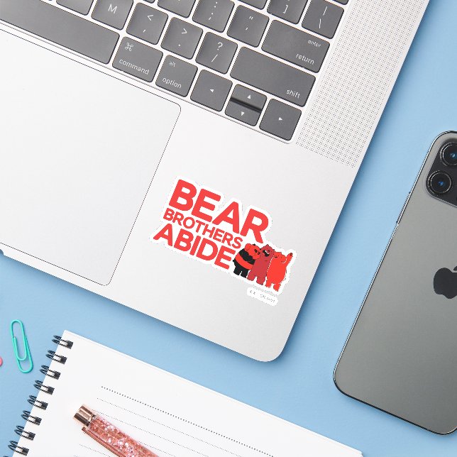 Adesivo Bare Bears - Bear Brothers Abide (Notebook com iPhone)