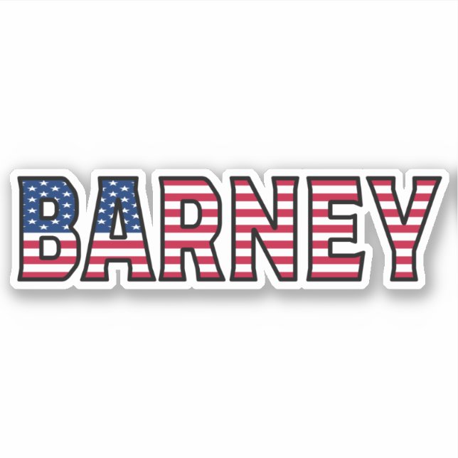 Adesivo Barney Name Vorname USA Sticker Stickerset (Frente)