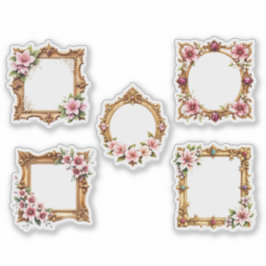 Adesivo Baroque Floral Frame Cutout Sticker Sheet