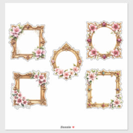 Adesivo Baroque Floral Frame Sticker Sheet