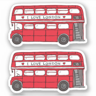 Adesivo Barramento de dois andares Red London