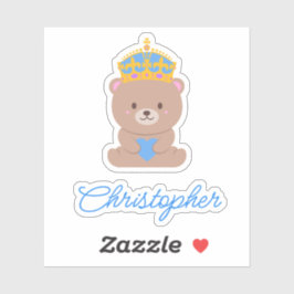 Adesivo Barramento Príncipe Real Azul Kawaii Personalizado