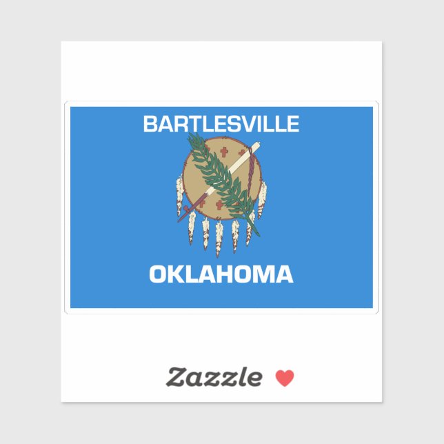 Adesivo Bartlesville Oklahoma Flag (Folha)
