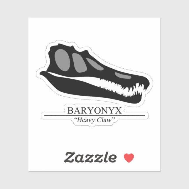 Adesivo Baryonyx Skull (Folha)