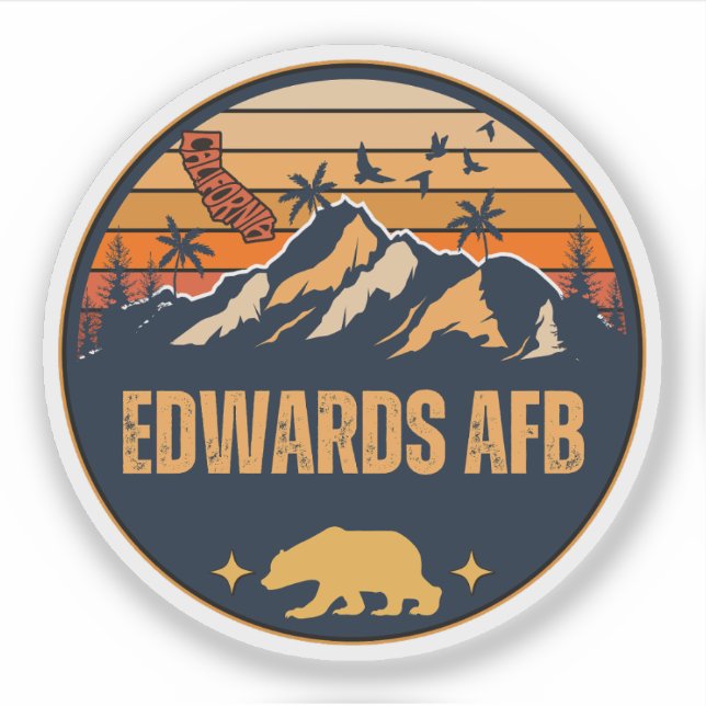 Adesivo Base Aérea Edwards, Califórnia (Frente)