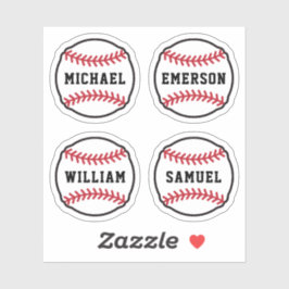 Adesivo Baseball com nome personalizado ou texto, conjunto