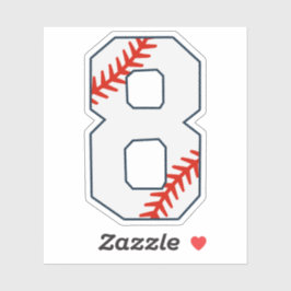 Adesivo Baseball Jersey Number 8