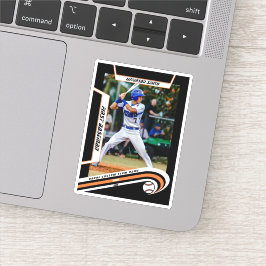 Adesivo Baseball Keepsakes Livremente Laranja Personalizad