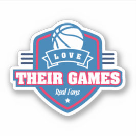 Adesivo Basquete Eu Amo Seu Jogo Com Muitas Cores De Equip