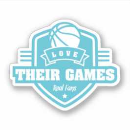 Adesivo Basquete Eu Amo Seu Jogo Com Muitas Cores De Equip