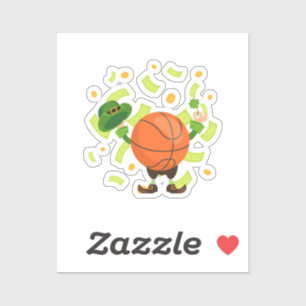 Adesivo Basquetebol Sortudo Feliz Dia de Patrick