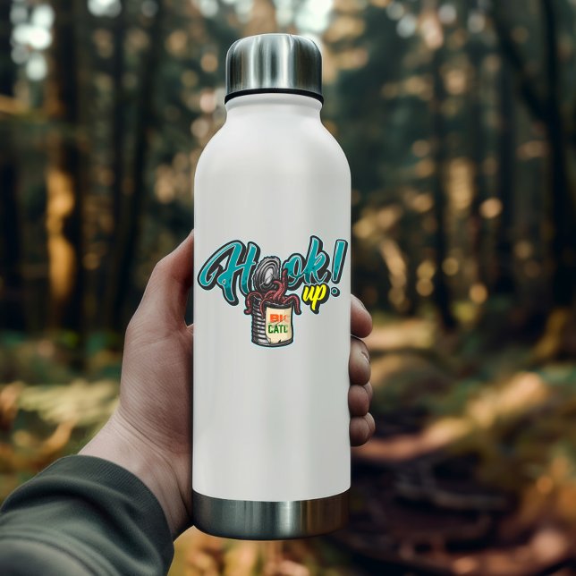 Adesivo Bass Fish Worm Bait Hook | Autocolante (Hook Up Bait Fishing Vinyl Sticker by PiggyPrint Stickers.)