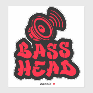 Adesivo BASS HEAD red black