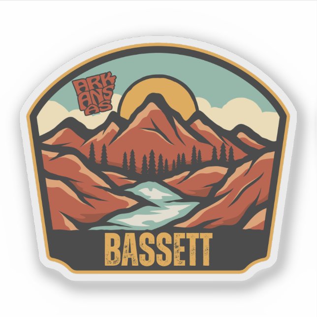 Adesivo Bassett, Arkansas (Frente)