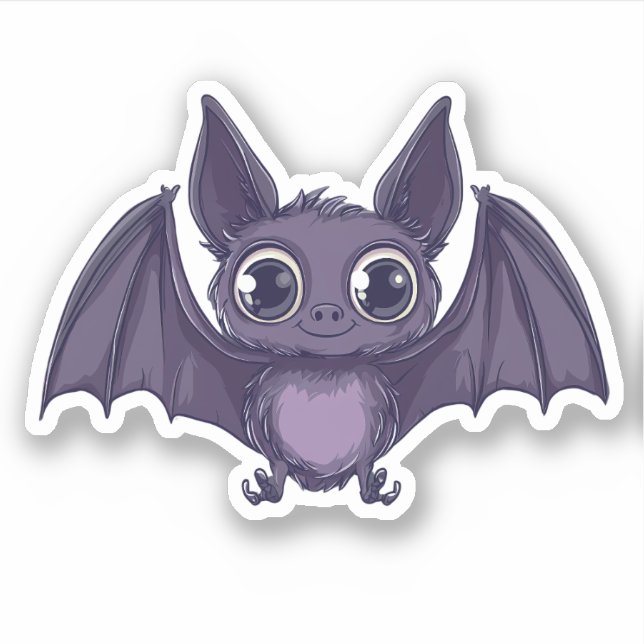 Adesivo Bat Amigável do Halloween (Frente)