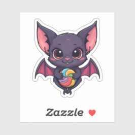 Adesivo Bat Bonito com Lollipop Colorido