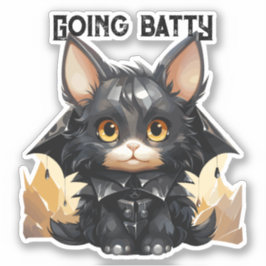 Adesivo Bat Cat Sticker - "Indo Batendo"