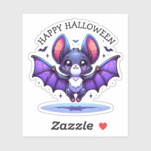Adesivo Bat Halloween Cute Chibi