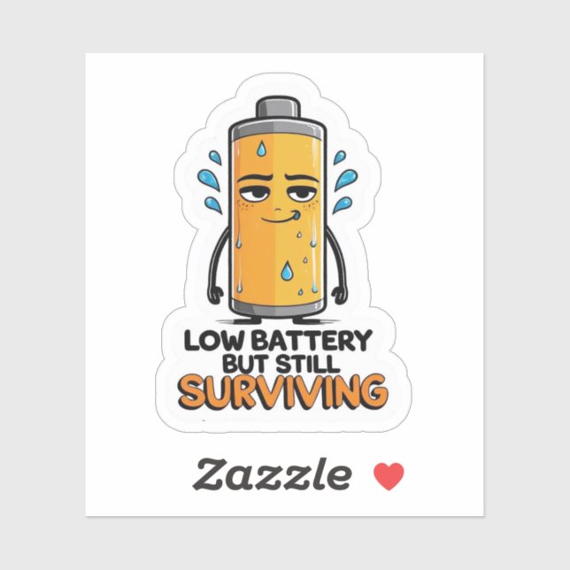 Adesivo Bateria fraca (Folha)