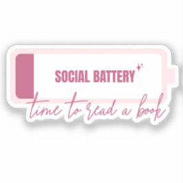 Adesivo Bateria Social - Hora de Ler um Livro