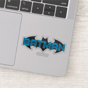 Adesivo Batman   Logotipo do nome azul
